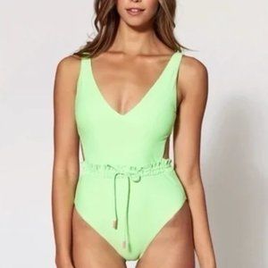 Red Carter Green One-Piece Swimsuit